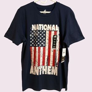 American Dream Team Network National Anthem Flag Decal Tee Shirt